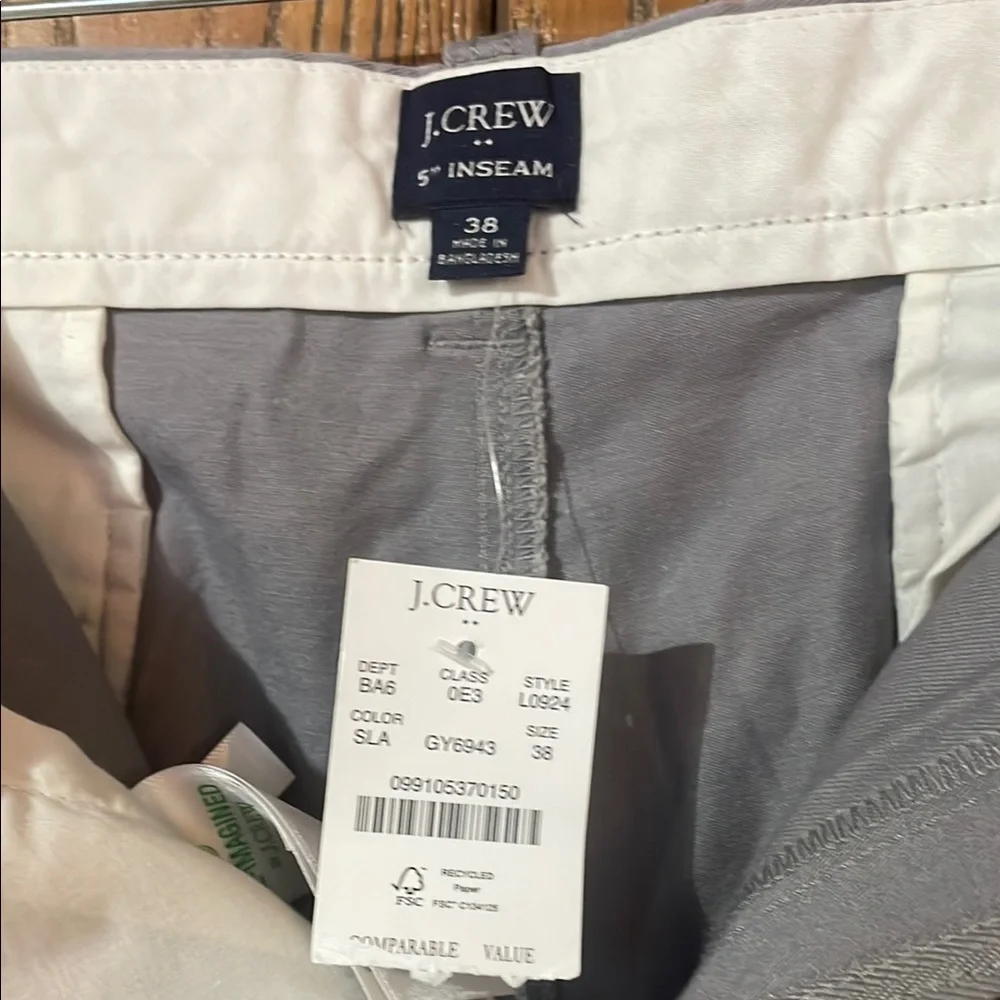J. Crew Men's Gray Flat Front Shorts